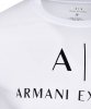 T-shirt Armani Exchange duże logo koszulka męska biała bawełniana
